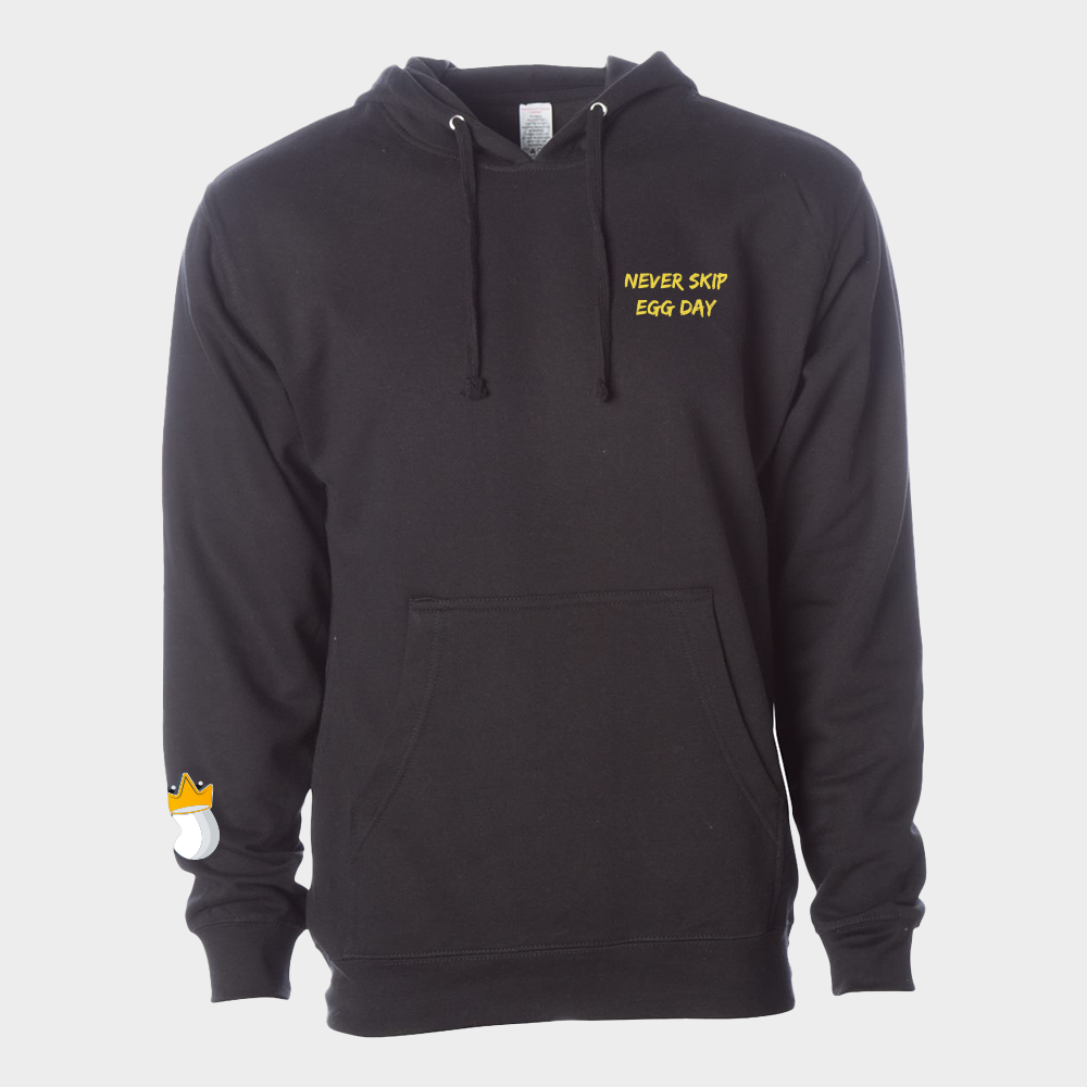 Never Skip Egg Day - Unisex Hooded Pocket Sweatshirt
